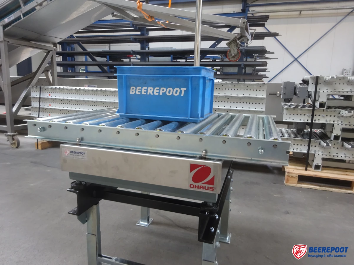 Rollenbaan met weging